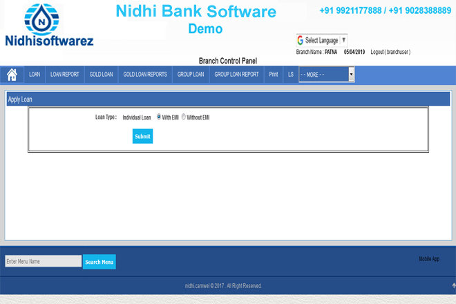 nidhi bank software